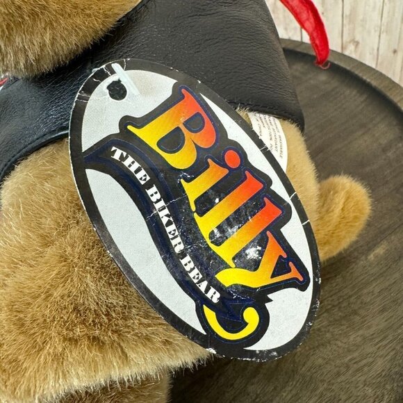 Vintage Billy The Biker Bear in Wilsons Leather Vest Limited Edition Plush toy - Picture 9 of 13